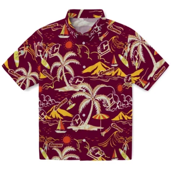 central michigan chippewas palm tree island maroon hawaiian shirts best selling
