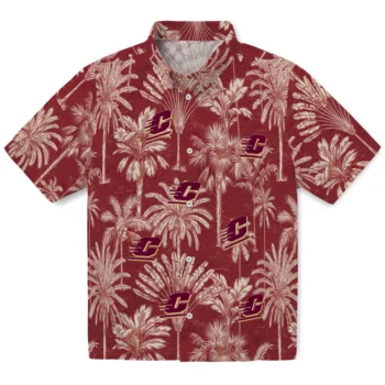 central michigan chippewas palm shadows maroon hawaiian shirts best selling