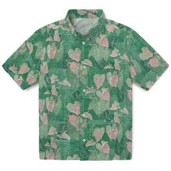 charlotte 49ers anthurium overlay green hawaiian shirts best selling