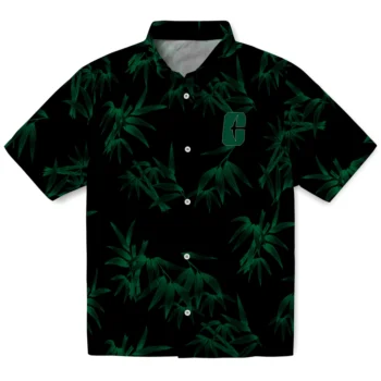 charlotte 49ers bamboo branches green black hawaiian shirts best selling