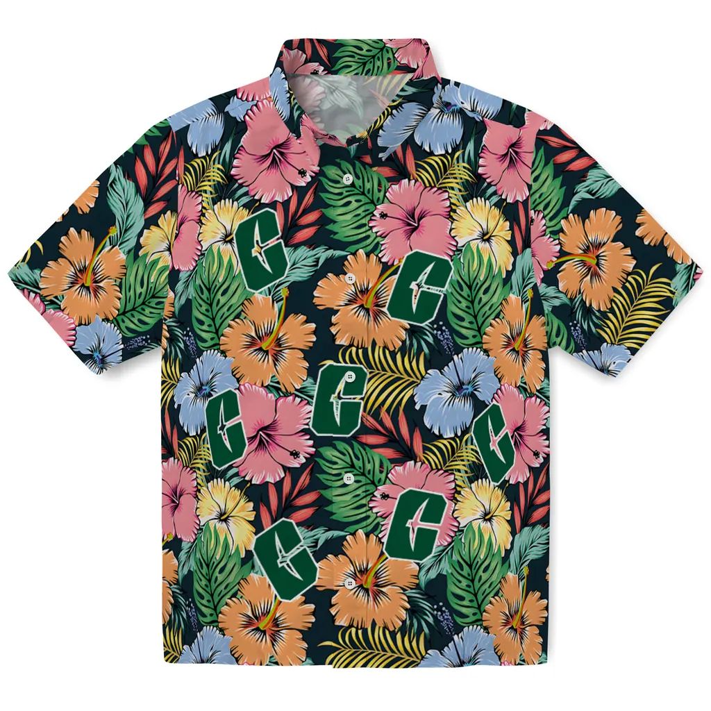 Charlotte 49ers Hawaiian Shirt - Brilliant Hibiscus Garden charlotte 49ers brilliant hibiscus garden hawaiian shirts best selling