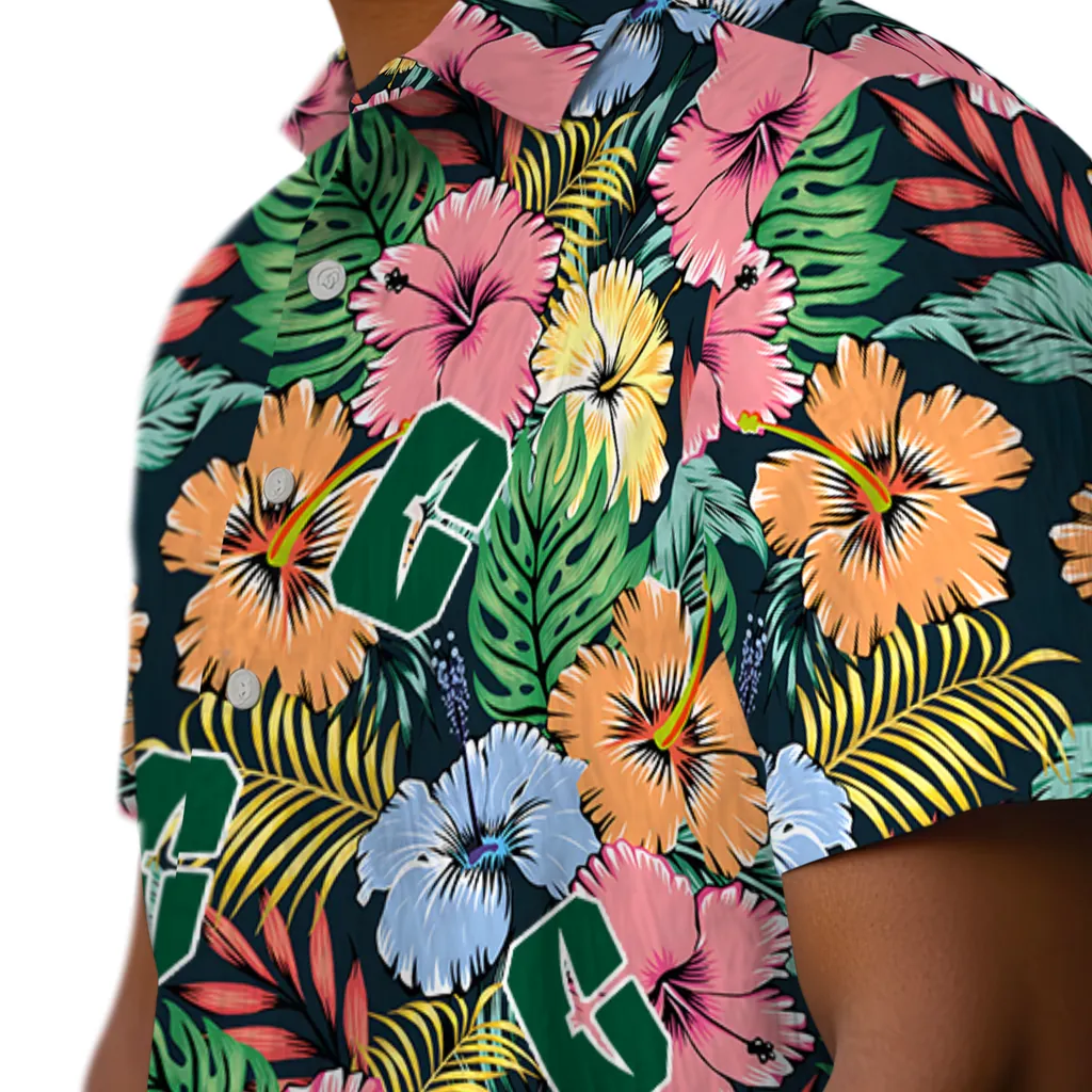 Charlotte 49ers Hawaiian Shirt - Brilliant Hibiscus Garden charlotte 49ers brilliant hibiscus garden hawaiian shirts trendy