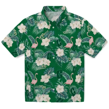 charlotte 49ers flamingo palms green hawaiian shirts best selling