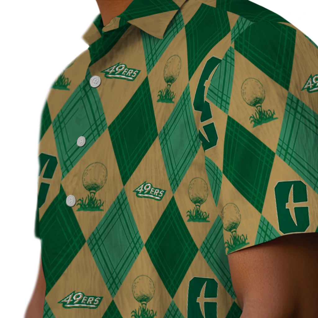 Charlotte 49ers Hawaiian Shirt - Golfing Plaid charlotte 49ers balloon plaid green hawaiian shirts trendy