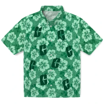 charlotte 49ers hibiscus cluster green hawaiian shirts best selling