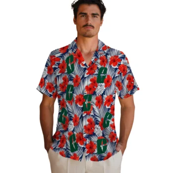 charlotte 49ers hibiscus fiesta red royal blue hawaiian shirts fashion forward