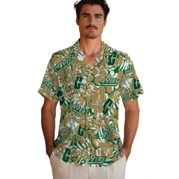 charlotte 49ers hibiscus overlay hawaiian shirts fashion forward