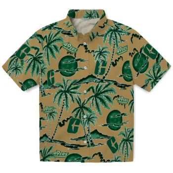 charlotte 49ers palm sunset hawaiian shirts best selling