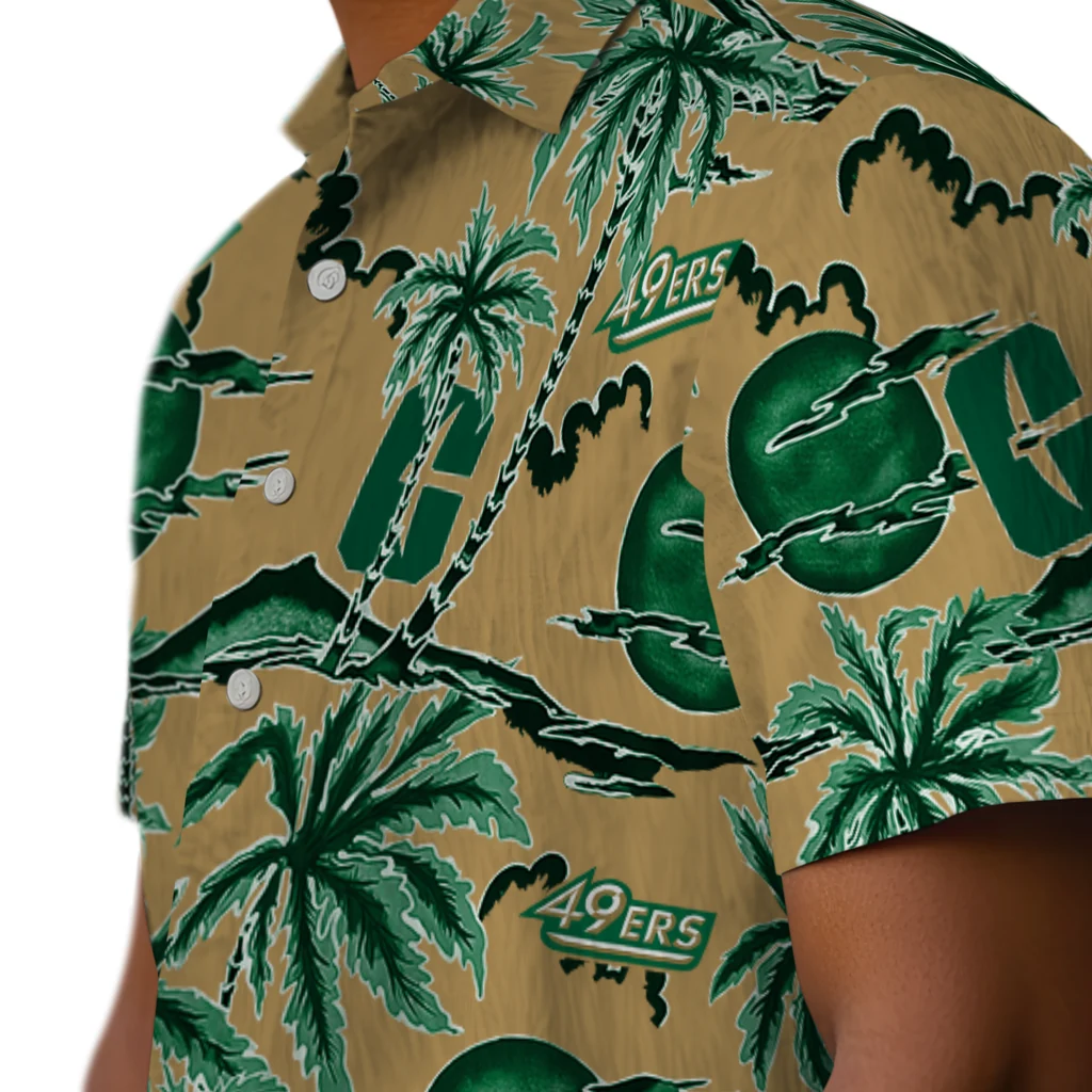 Charlotte 49ers Hawaiian Shirt - Palm Sunset charlotte 49ers palm sunset hawaiian shirts trendy