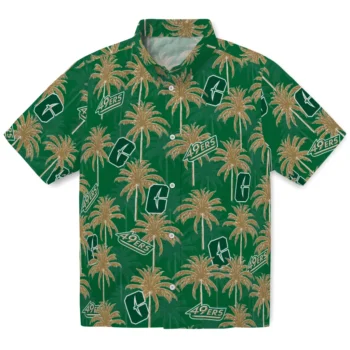 charlotte 49ers palm grove green hawaiian shirts best selling