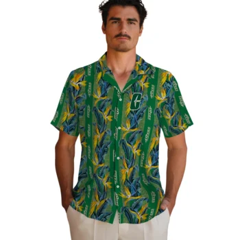 charlotte 49ers paradise vines green hawaiian shirts fashion forward