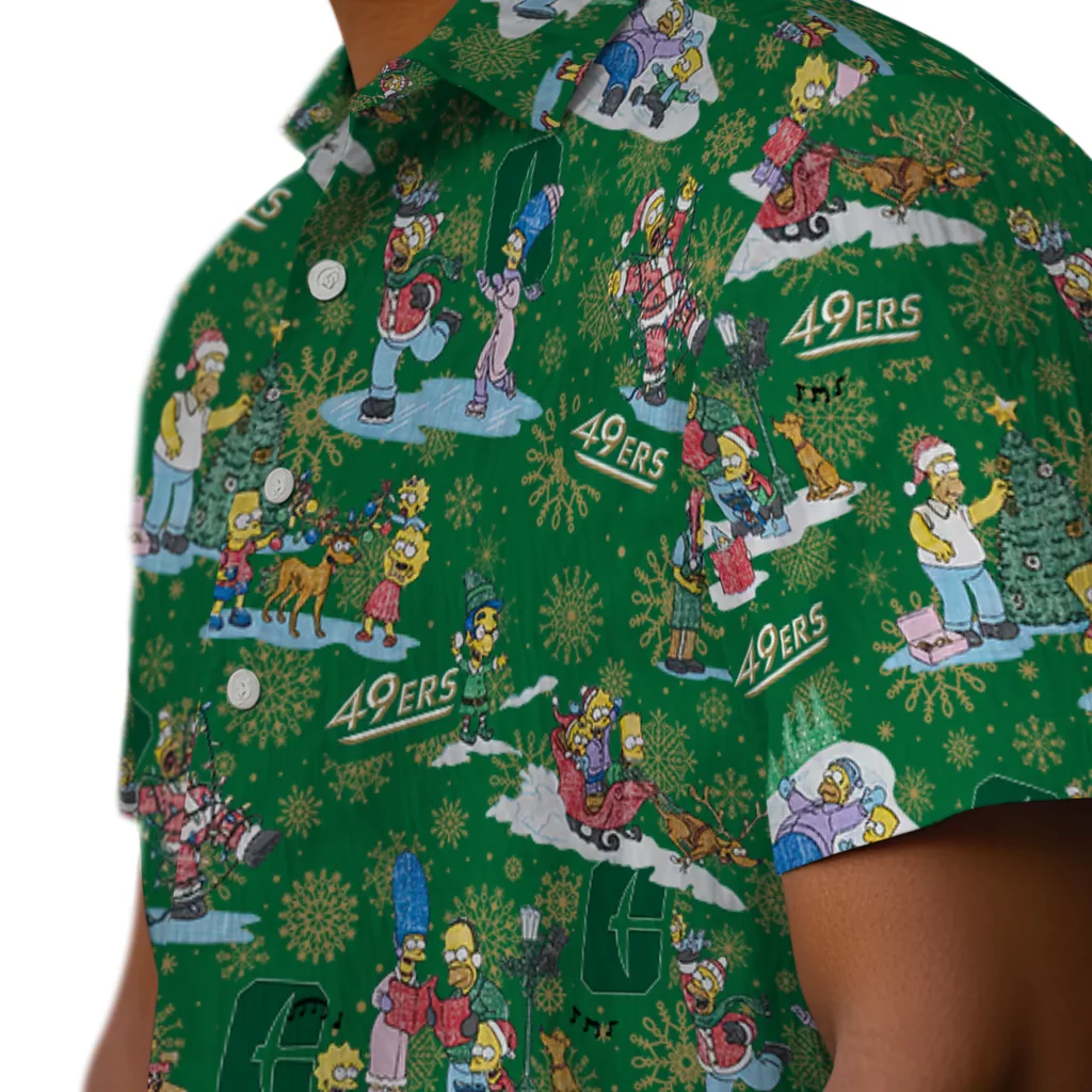 Charlotte 49ers Hawaiian Shirt - Simpsons Christmas charlotte 49ers simpsons christmas green hawaiian shirts trendy
