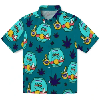 charlotte hornets bong smile teal hawaiian shirts best selling