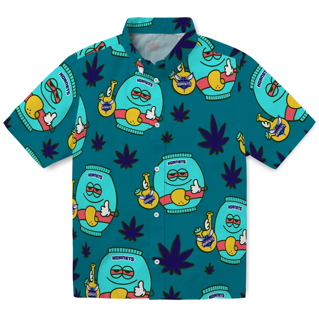 Charlotte Hornets Hawaiian Shirt - Chill Vibe charlotte hornets bong smile teal hawaiian shirts best selling
