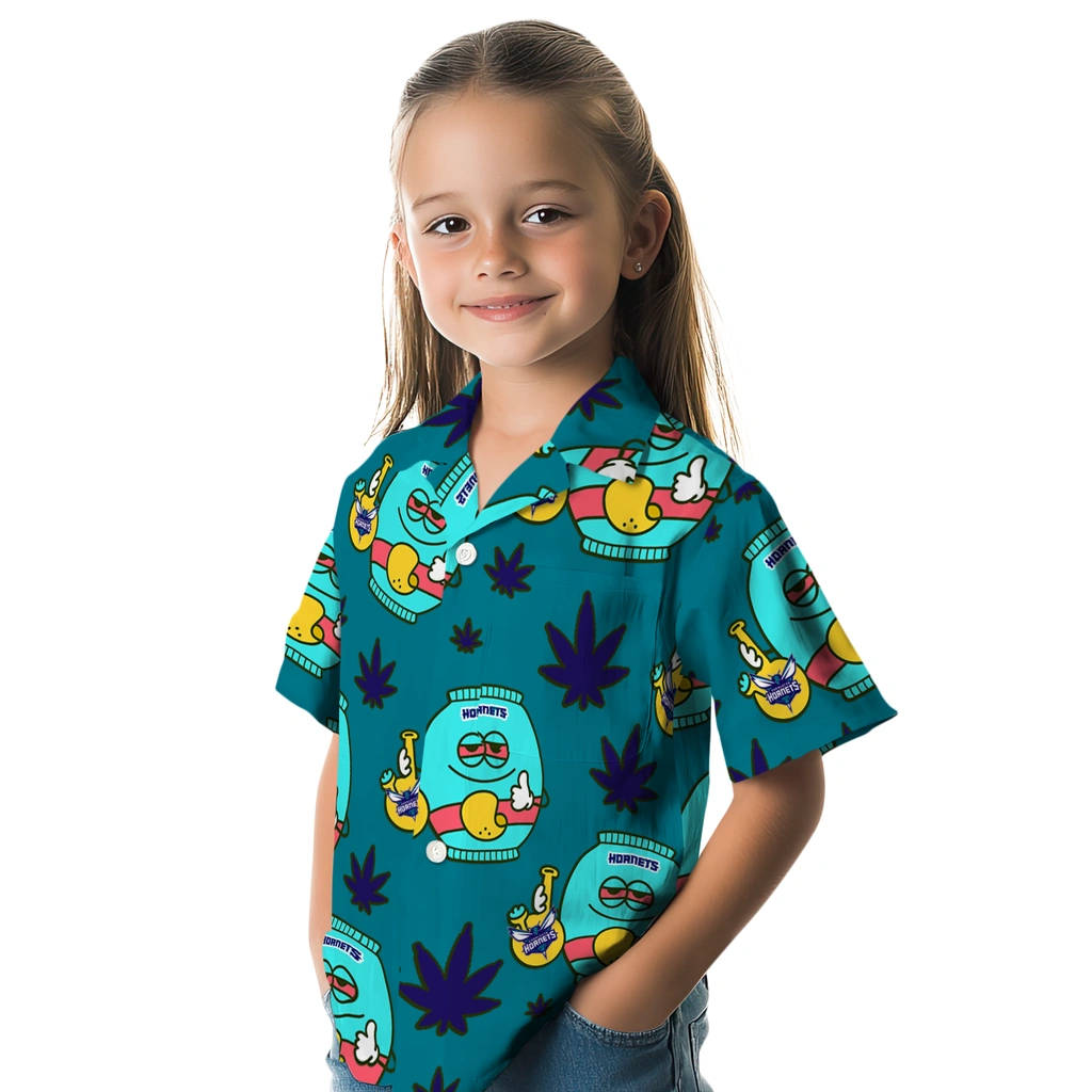 Charlotte Hornets Hawaiian Shirt - Chill Vibe charlotte hornets bong smile teal hawaiian shirts premium grade