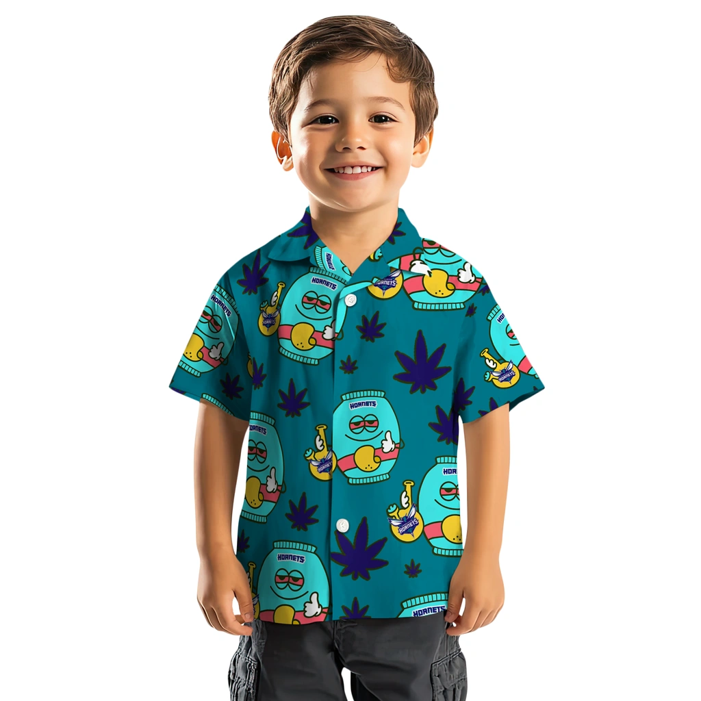 Charlotte Hornets Hawaiian Shirt - Chill Vibe charlotte hornets bong smile teal hawaiian shirts top rated