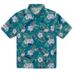 Charlotte Hornets Hawaiian Shirt – Flamingo and Hibiscus