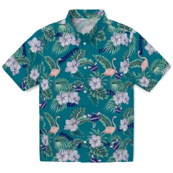 charlotte hornets flamingo palms teal hawaiian shirts best selling