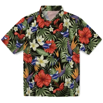 charlotte hornets hibiscus bird hawaiian shirts best selling