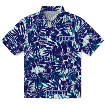 charlotte hornets hibiscus overlay hawaiian shirts best selling