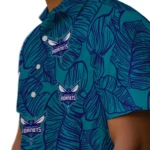 Charlotte Hornets Hawaiian Shirt – Leaf Outline