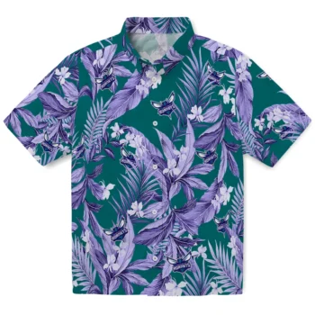 charlotte hornets palm leaves teal hawaiian shirts best selling