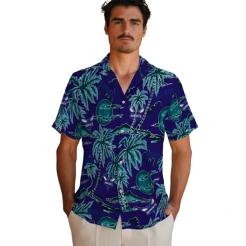 charlotte hornets palm sunset hawaiian shirts fashion forward