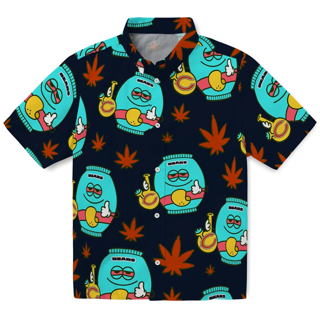 Chicago Bears Hawaiian Shirt - Chill Vibe chicago bears bong smile blue hawaiian shirts best selling