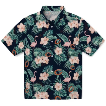chicago bears flamingo palms blue hawaiian shirts best selling