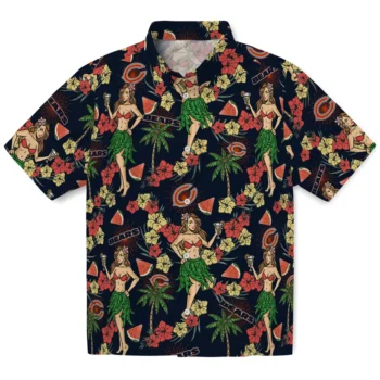 chicago bears hawaiian girls design blue hawaiian shirts best selling