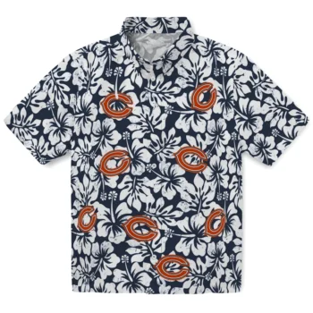 chicago bears hibiscus motif blue white hawaiian shirts best selling