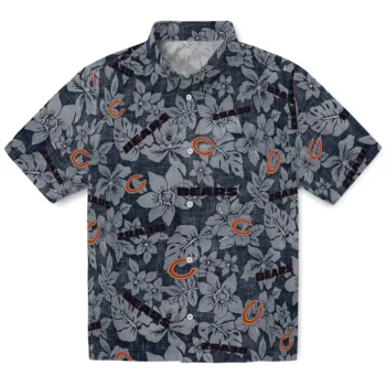 chicago bears hibiscus oasis blue hawaiian shirts best selling