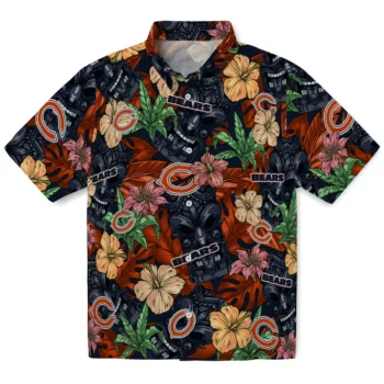 chicago bears tiki jungle blue hawaiian shirts best selling