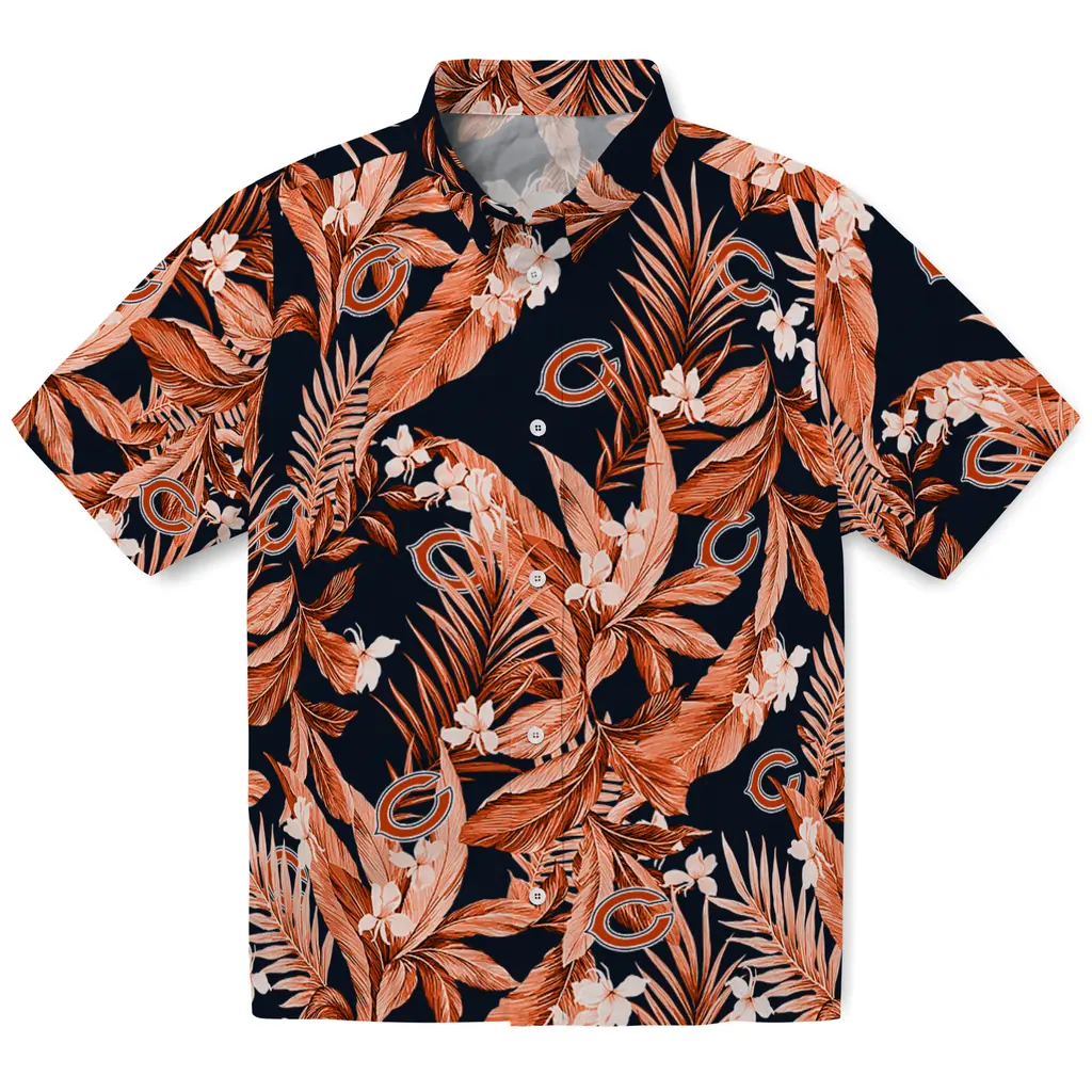 Chicago Bears Hawaiian Shirt - Palm Leaves chicago bears palm leaves blue hawaiian shirts best selling