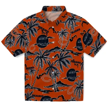 chicago bears palm sunset hawaiian shirts best selling