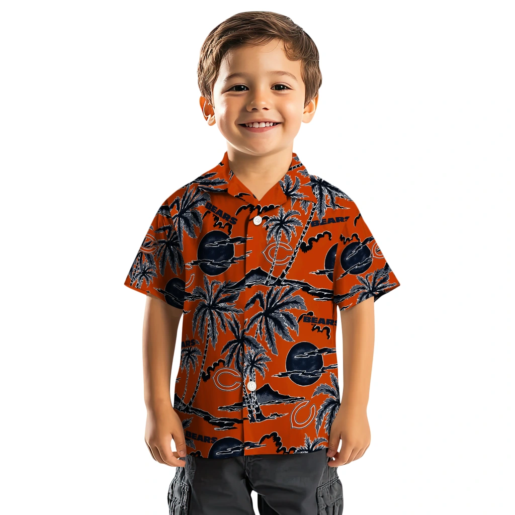 Chicago Bears Hawaiian Shirt - Palm Sunset chicago bears palm sunset hawaiian shirts top rated