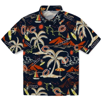 chicago bears palm tree island blue hawaiian shirts best selling