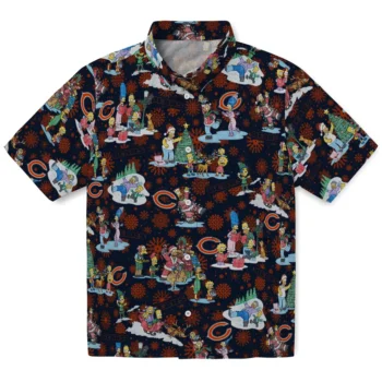 chicago bears simpsons christmas blue hawaiian shirts best selling
