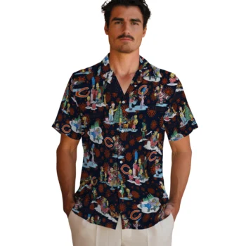 chicago bears simpsons christmas blue hawaiian shirts fashion forward