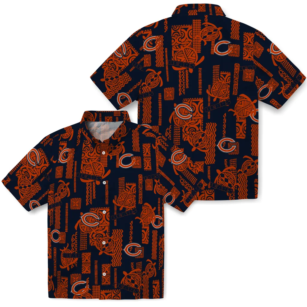 Chicago Bears Hawaiian Shirt - Turtle Lines chicago bears turtle lines blue hawaiian shirts high quality