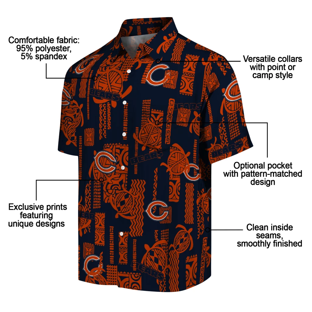 Chicago Bears Hawaiian Shirt - Turtle Lines chicago bears turtle lines blue hawaiian shirts new arrival