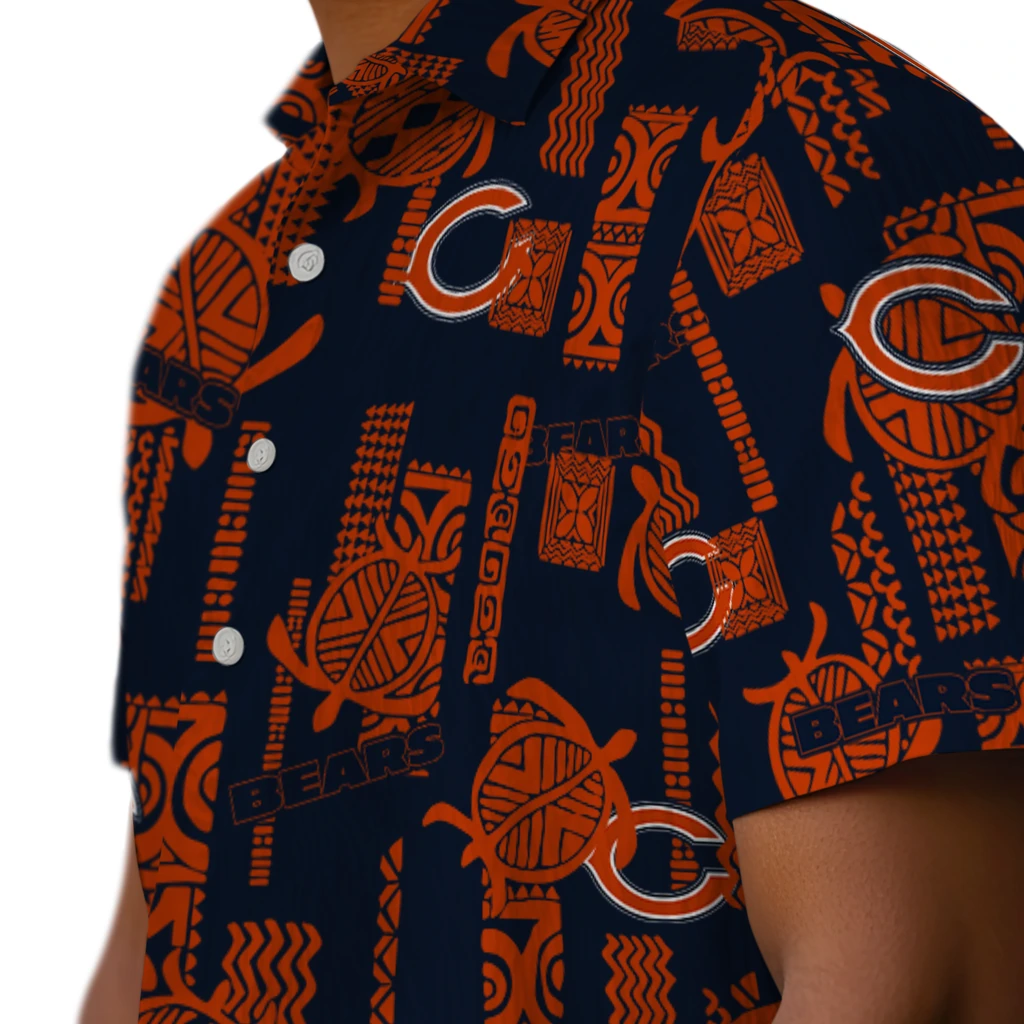 Chicago Bears Hawaiian Shirt - Turtle Lines chicago bears turtle lines blue hawaiian shirts trendy