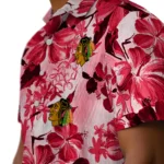 Chicago Blackhawks Hawaiian Shirt – Hibiscus Arrangement