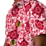 Chicago Blackhawks Hawaiian Shirt – Hibiscus Blooms