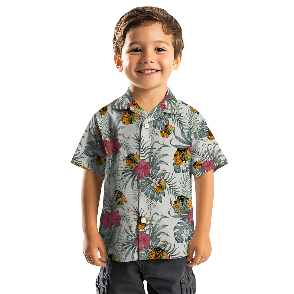 Chicago Blackhawks Hawaiian Shirt - Hibiscus Designs chicago blackhawks hibiscus designs beige hawaiian shirts top rated