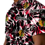 Chicago Blackhawks Hawaiian Shirt – Hibiscus Overlay