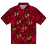 Chicago Blackhawks Hawaiian Shirt – Leaf Outline
