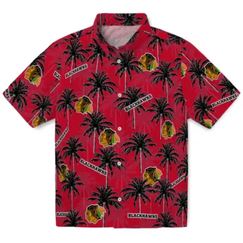 chicago blackhawks palm grove red hawaiian shirts best selling
