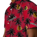 Chicago Blackhawks Hawaiian Shirt – Palm Tree Motif