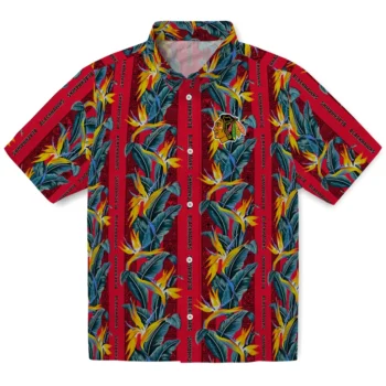 chicago blackhawks paradise vines red hawaiian shirts best selling